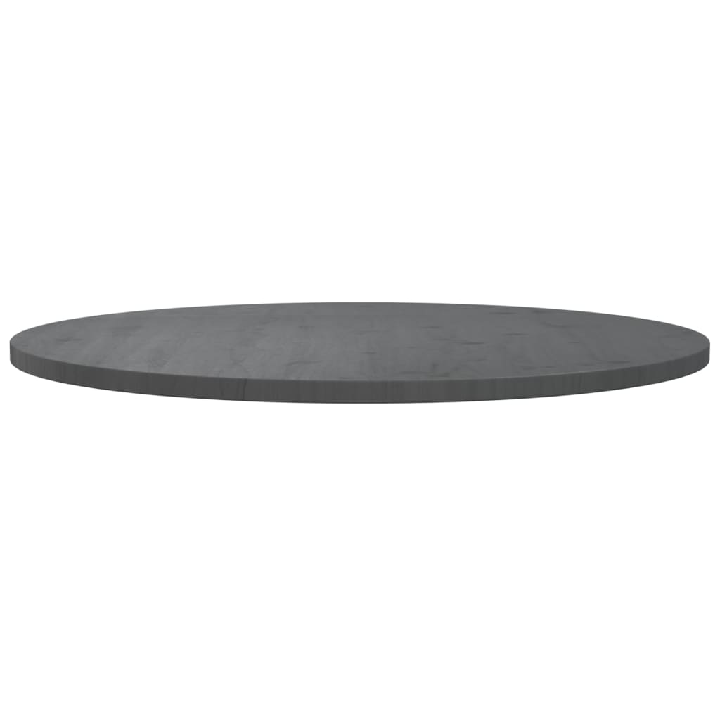 vidaXL Table Top Grey Ø90x2.5 cm Solid Wood Pine