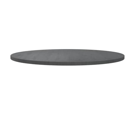 vidaXL galda virsma, pelēka, Ø90x2,5 cm, priedes masīvkoks