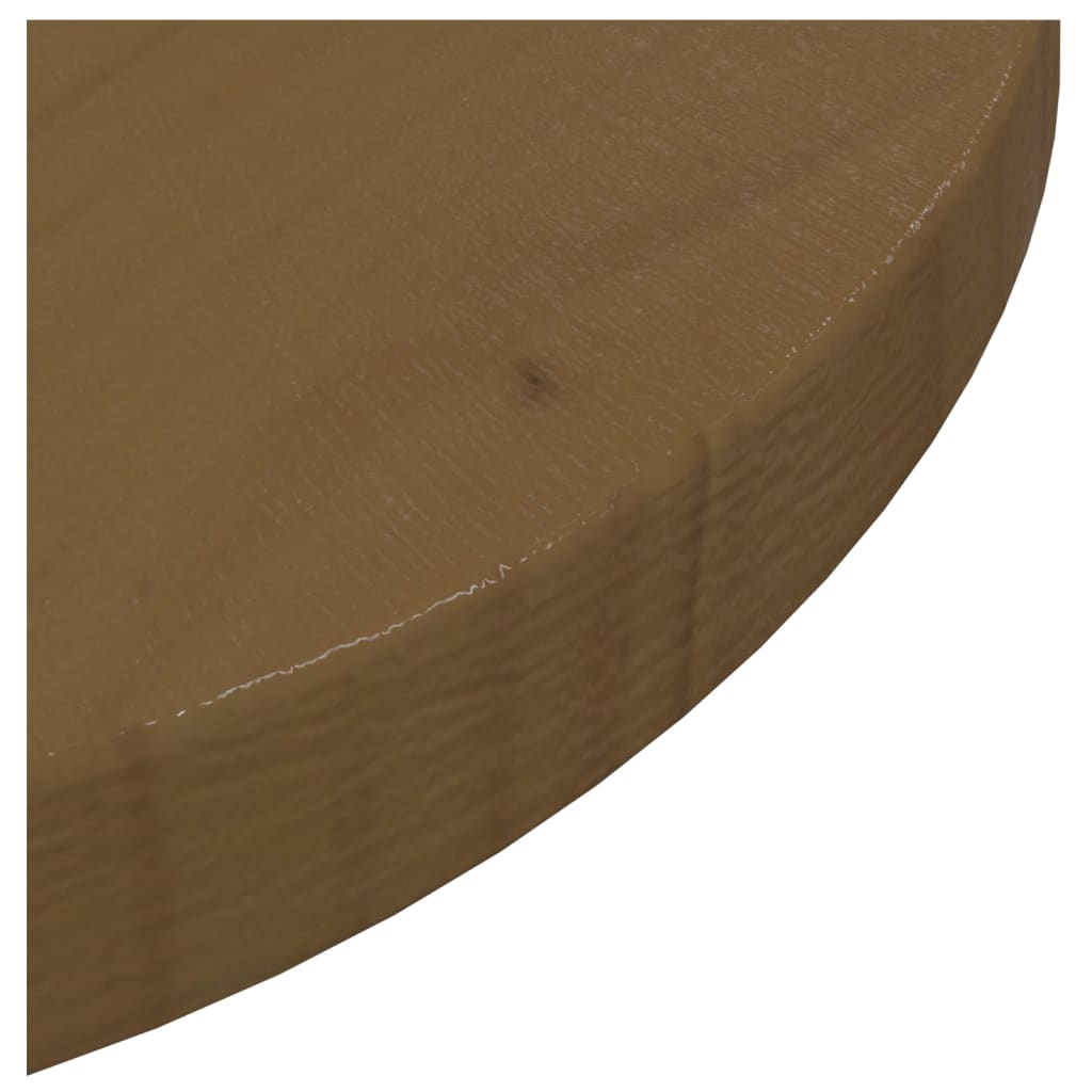 Stolní deska hnědá Ø 30 x 2,5 cm masivní borové dřevo