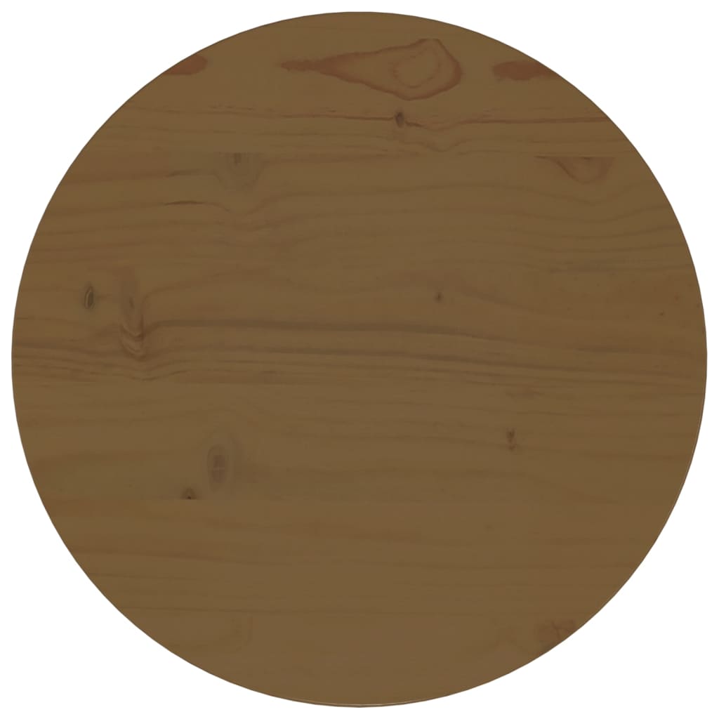 Petrashop  Stolní deska hnědá Ø 40 x 2,5 cm masivní borové dřevo