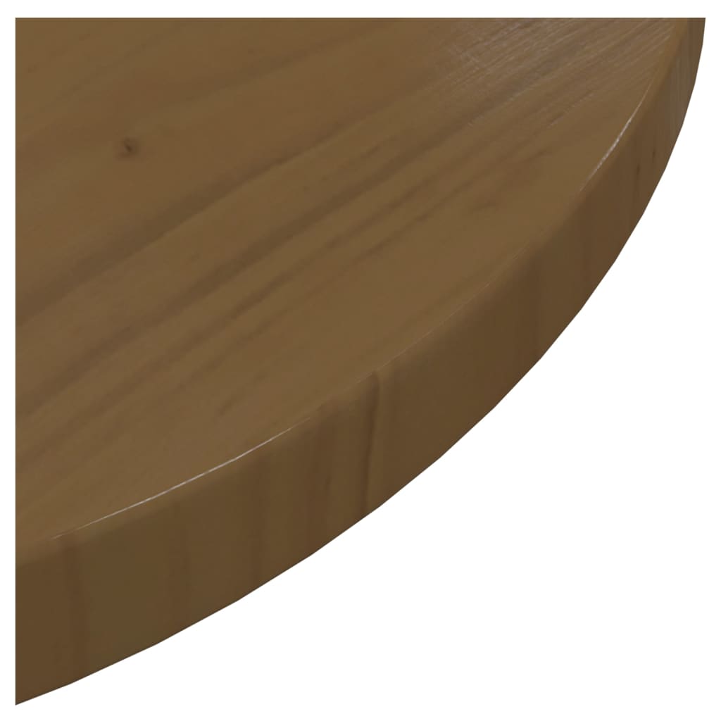 Stolní deska hnědá Ø 40 x 2,5 cm masivní borové dřevo