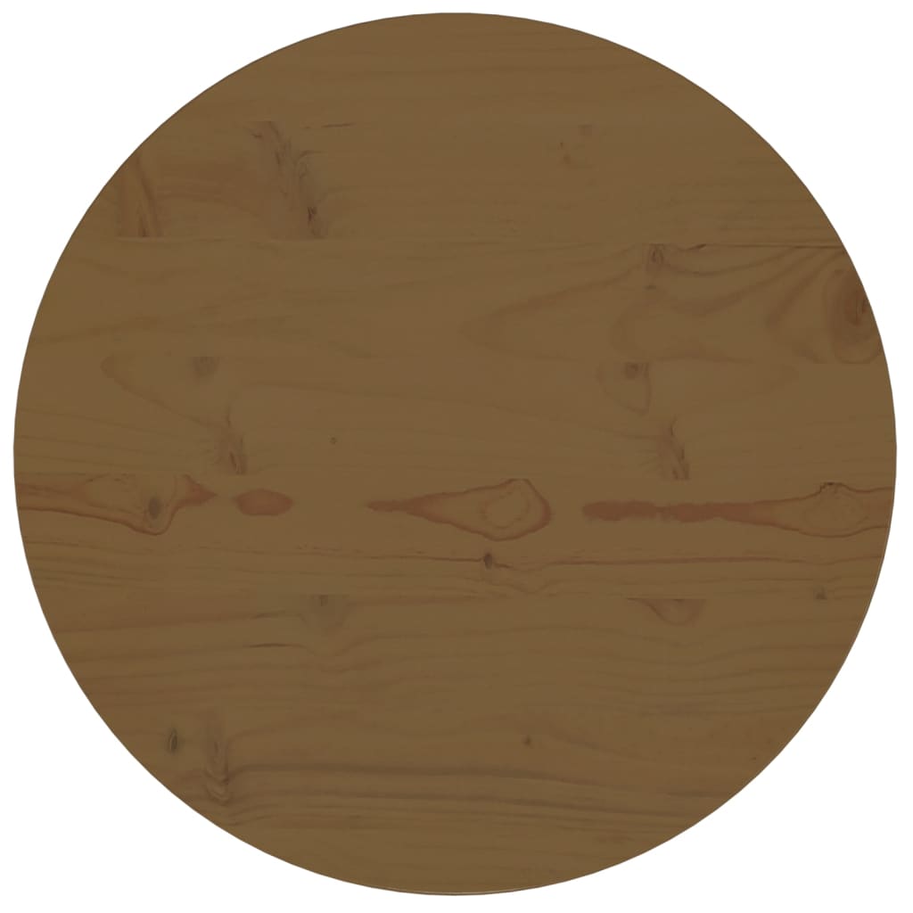 Petrashop  Stolní deska hnědá Ø 50 x 2,5 cm masivní borové dřevo