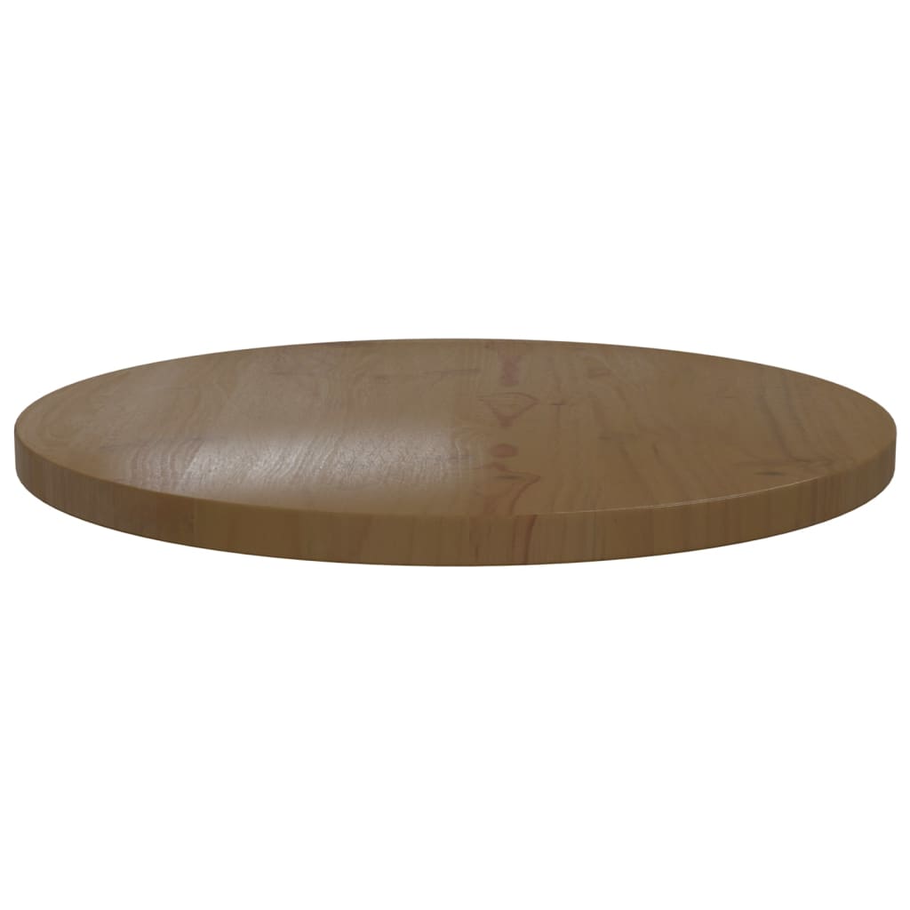 vidaXL Blat stołu, brązowy, Ø50x2,5 cm, lite drewno sosnowe
