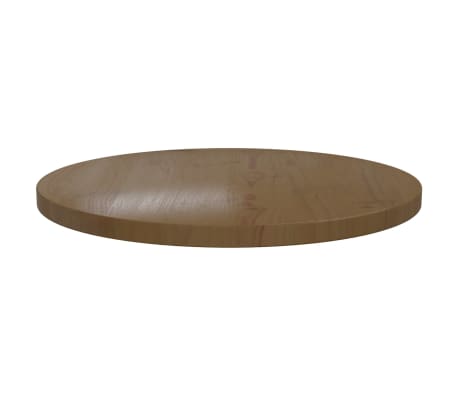 vidaXL Tampo de mesa pinho maciço Ø50x2,5 cm castanho