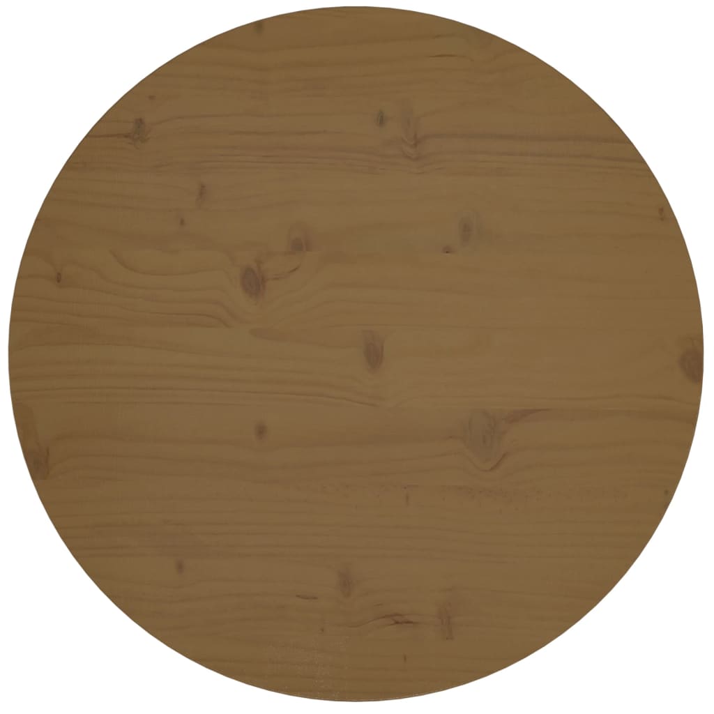 Stolní deska hnědá Ø 60 x 2,5 cm masivní borové dřevo
