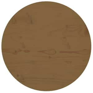 Stolní deska hnědá Ø 60 x 2,5 cm masivní borové dřevo - obrázek 1