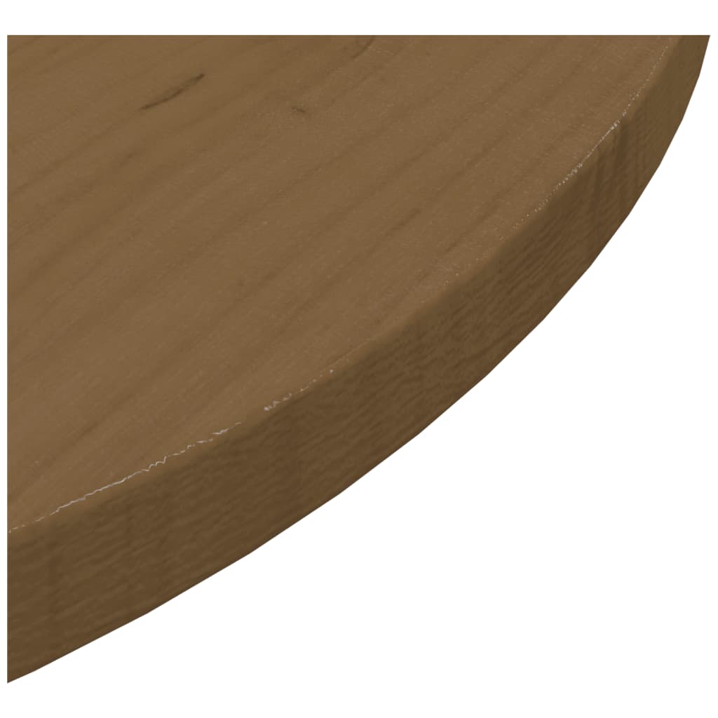 Stolní deska hnědá Ø 60 x 2,5 cm masivní borové dřevo