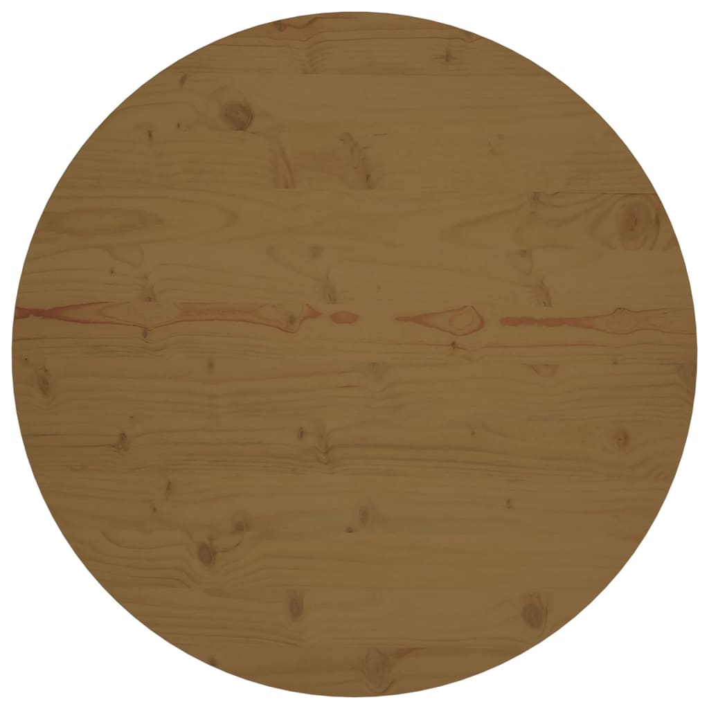 Stolní deska hnědá Ø 80 x 2,5 cm masivní borové dřevo