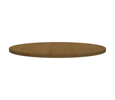vidaXL Ploča za stol smeđa Ø 80 x 2,5 cm od masivne borovine
