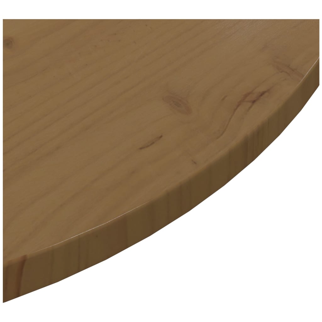 Stolní deska hnědá Ø 90 x 2,5 cm masivní borové dřevo