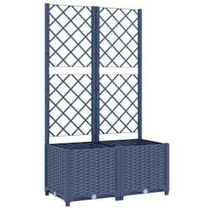 vidaXL aia lillepott v&otilde;rega, sinine-hall, 80 x 40 x 136 cm, PP