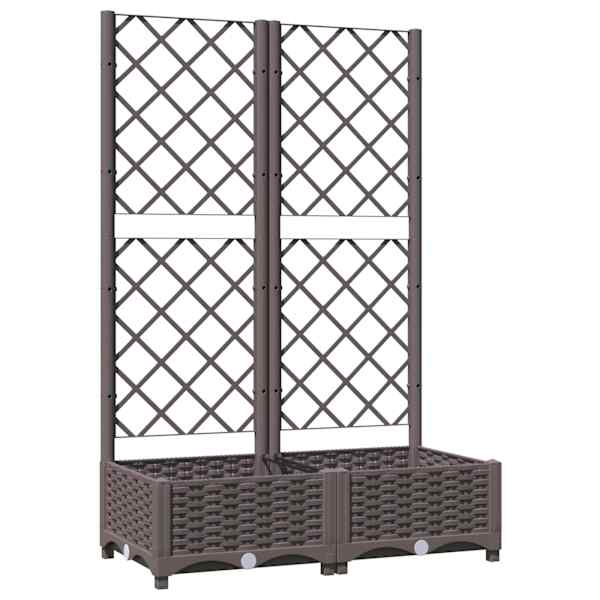 vidaXL v&otilde;rega taimekast, pruun, 80 x 40 x 121,5 cm PP