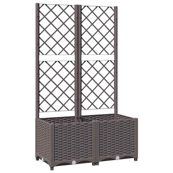 vidaXL v&otilde;rega taimekast, pruun, 80 x 40 x 136 cm PP