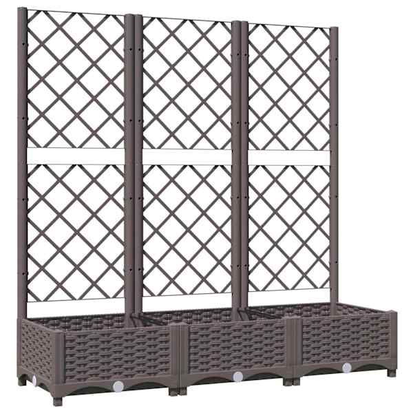 vidaXL aia lillepott v&otilde;rega, pruun, 120 x 40 x 121,5 cm, PP
