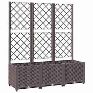 vidaXL aia lillepott v&otilde;rega, pruun, 120 x 40 x 136 cm, PP