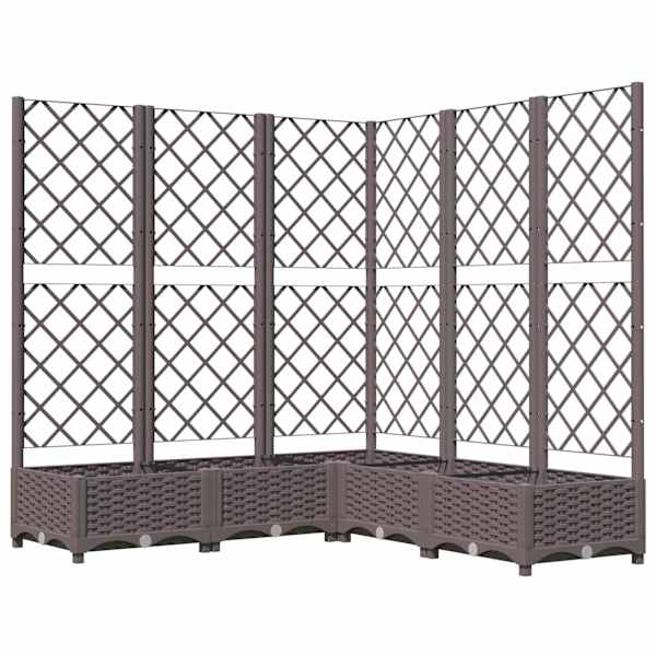 vidaXL v&otilde;rega taimekast, pruun, 120x120x121,5 cm PP
