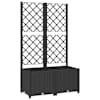 vidaXL aia lillepott v&otilde;rega, must, 80 x 40 x 136 cm, PP