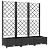 vidaXL aia lillepott v&otilde;rega, must, 120 x 40 x 121,5 cm, PP