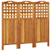 vidaXL 3 paneeliga sirm, 121,5 x 2 x 115 cm, akaatsiapuit