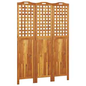 vidaXL 3 paneeliga sirm, 121,5 x 2 x 180 cm, akaatsiapuit