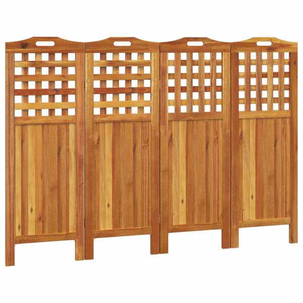 vidaXL 4 paneeliga sirm, 162 x 2 x 115 cm, akaatsiapuit