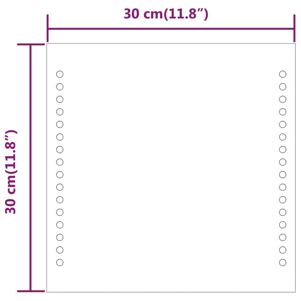 Specchio da Parete per Bagno con Illuminazione a LED Misure Diverse vidaXL