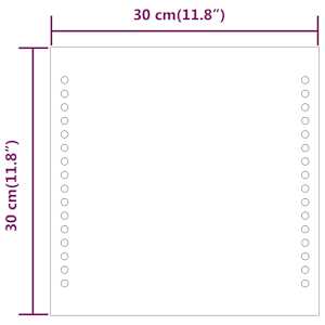 Koupelnové zrcadlo s LED osvětlením 30x30 cm - obrázek 9