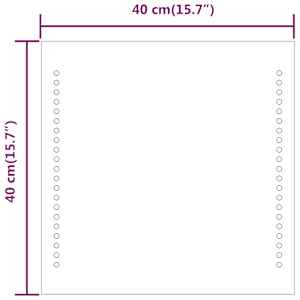 Koupelnové zrcadlo s LED osvětlením 40x40 cm - obrázek 9