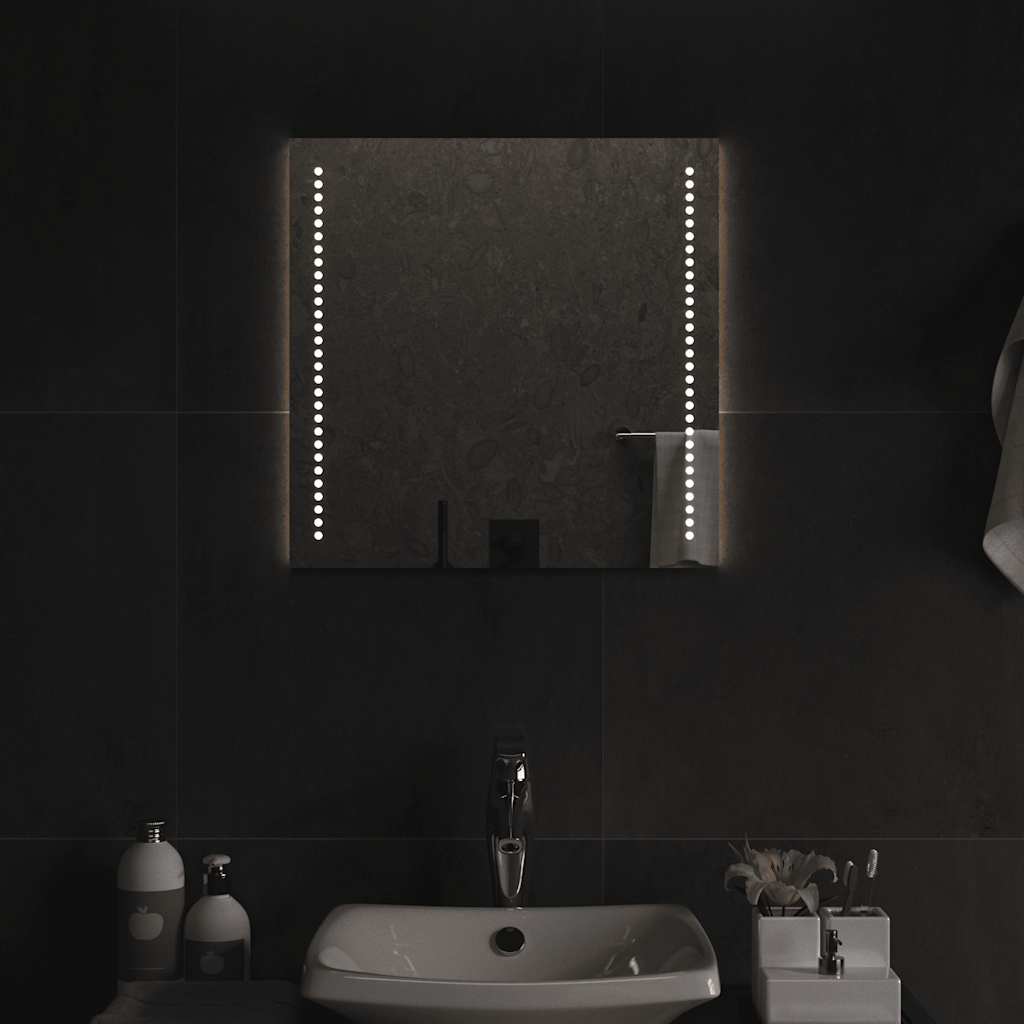 vidaXL Oglindă de baie cu LED, 50x50 cm