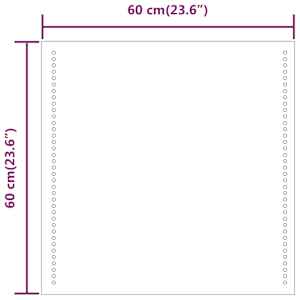 Koupelnové zrcadlo s LED osvětlením 60 x 60 cm - obrázek 9