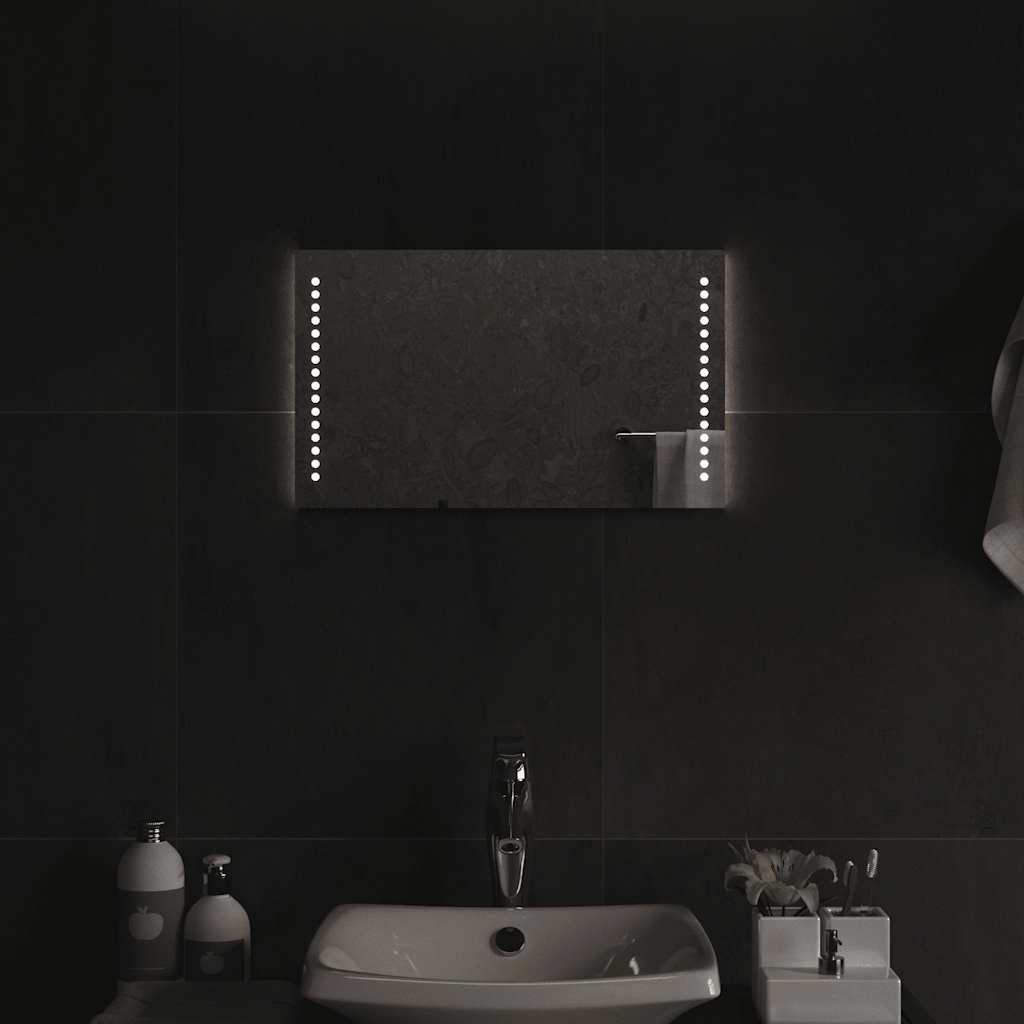 vidaXL Oglindă cu LED de baie, 50x30 cm