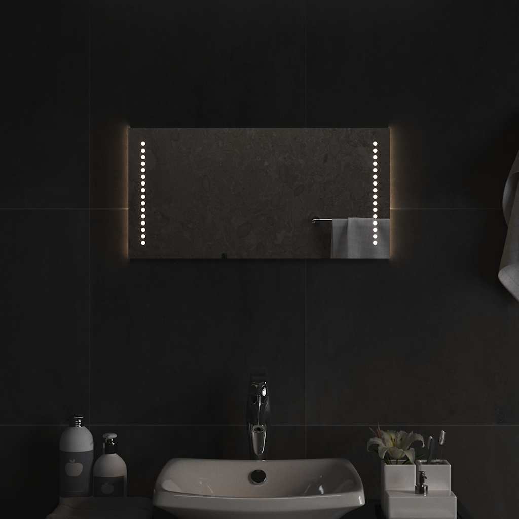 vidaXL Oglindă cu LED de baie, 60x30 cm