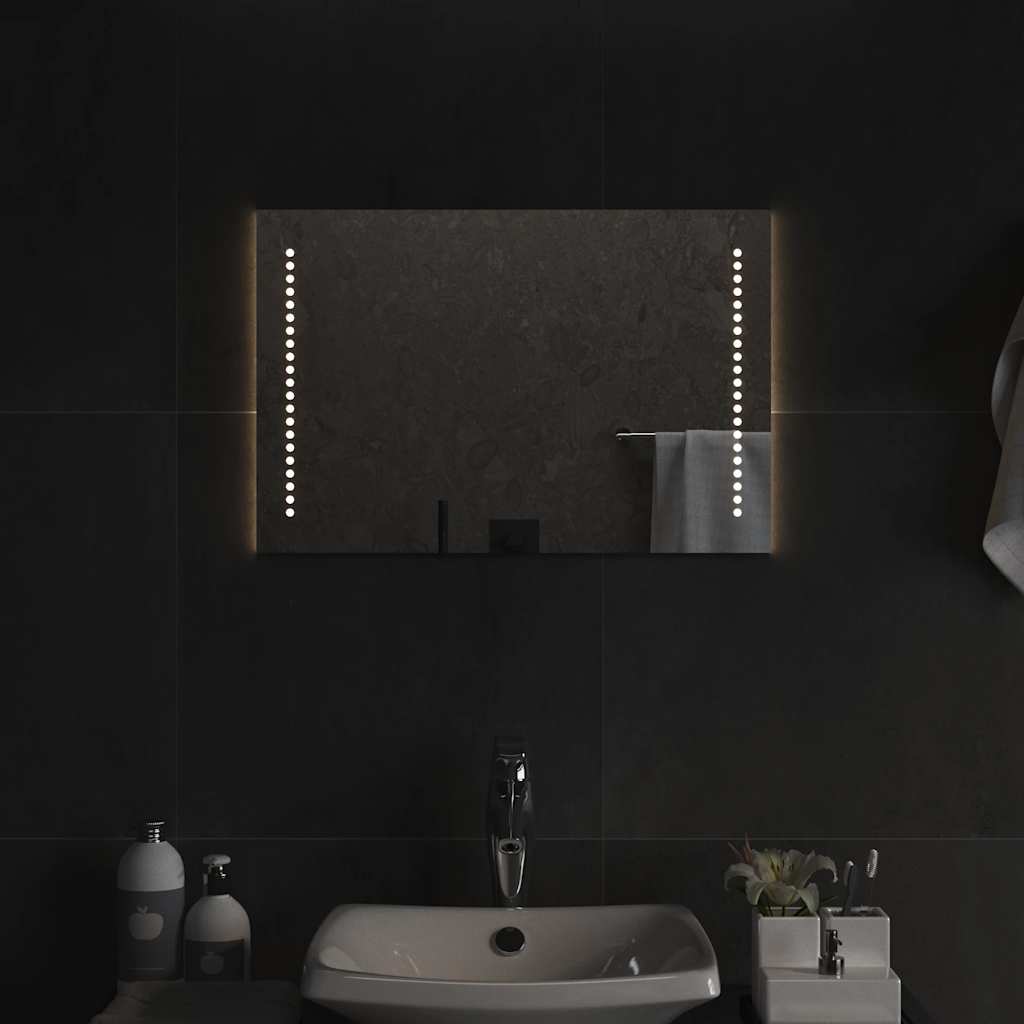 vidaXL Oglinda de baie cu LED, 60x40 cm
