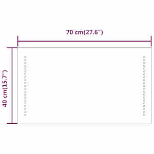 Koupelnové zrcadlo s LED osvětlením 70x40 cm - obrázek 9
