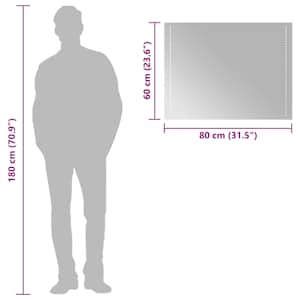 Koupelnové zrcadlo s LED osvětlením 80x60 cm - obrázek 10