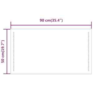 Koupelnové zrcadlo s LED osvětlením 90 x 50 cm - obrázek 9