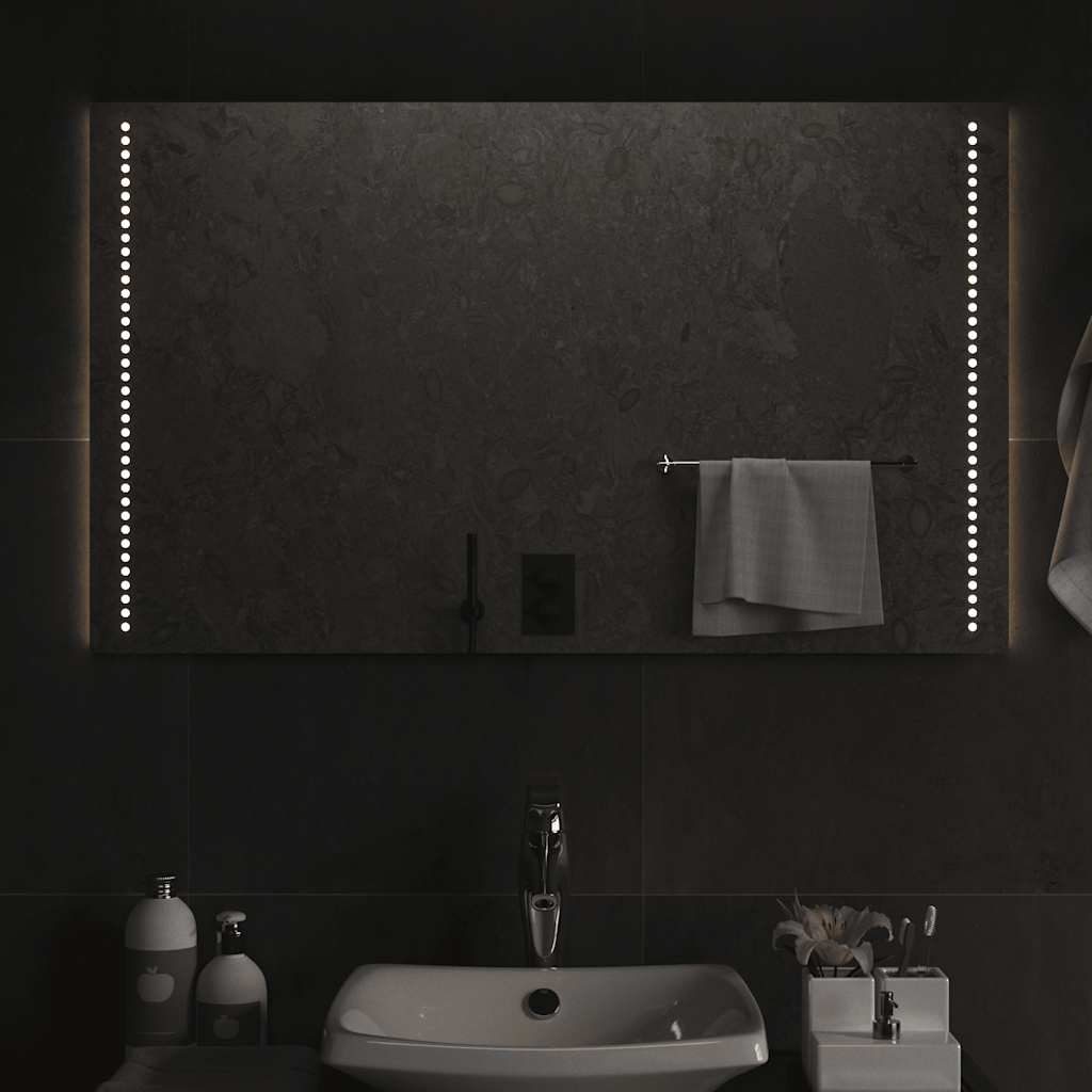 vidaXL Oglindă de baie cu LED, 100x60 cm
