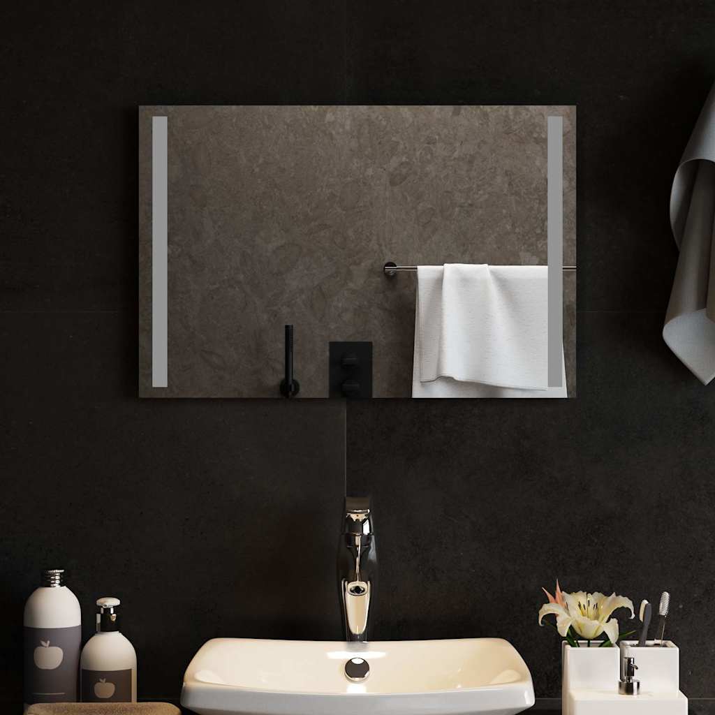vidaXL LED-es fürdőszobatükör 60x40 cm