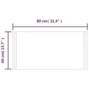 Koupelnové zrcadlo s LED osvětlením 80 x 40 cm - obrázek 5