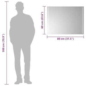 Koupelnové zrcadlo s LED osvětlením 80 x 60 cm - obrázek 6