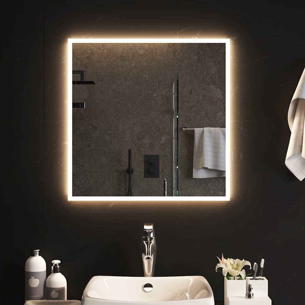 vidaXL Oglinda de baie cu LED, 60x60 cm