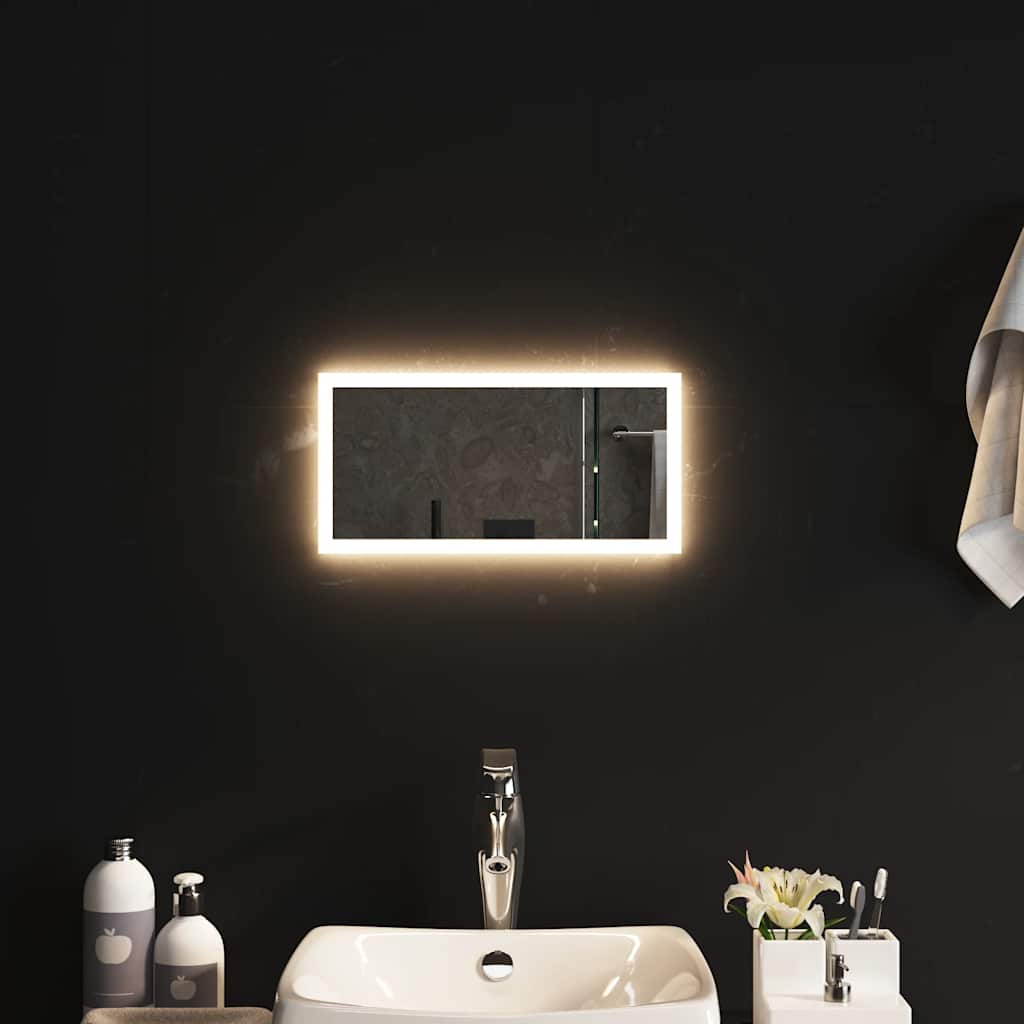 vidaXL LED-Badspiegel 40x20 cm