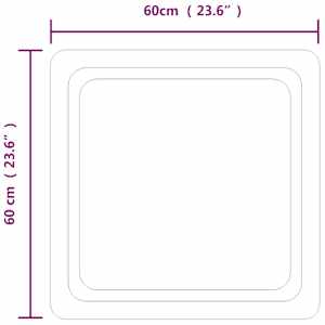 Koupelnové zrcadlo s LED osvětlením 60 x 60 cm - obrázek 5