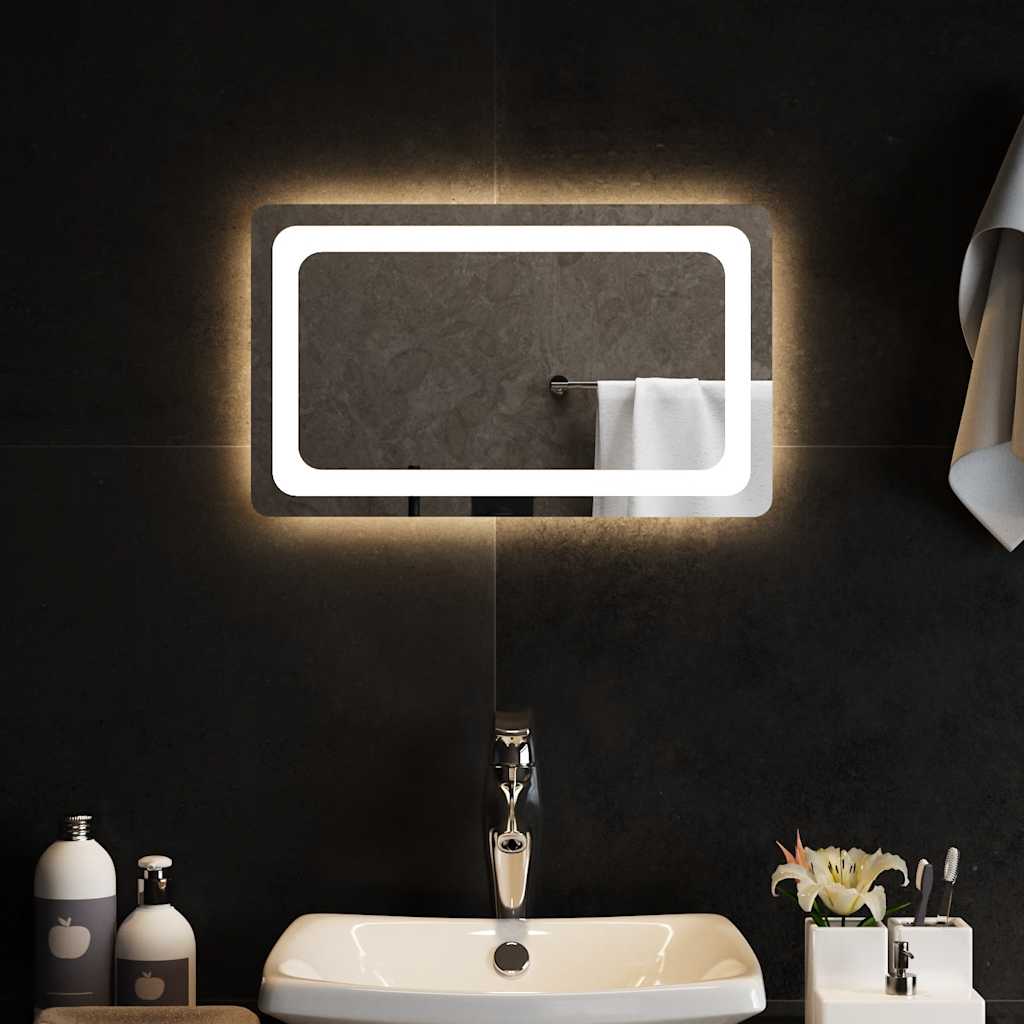 vidaXL LED-Badspiegel 50x30 cm