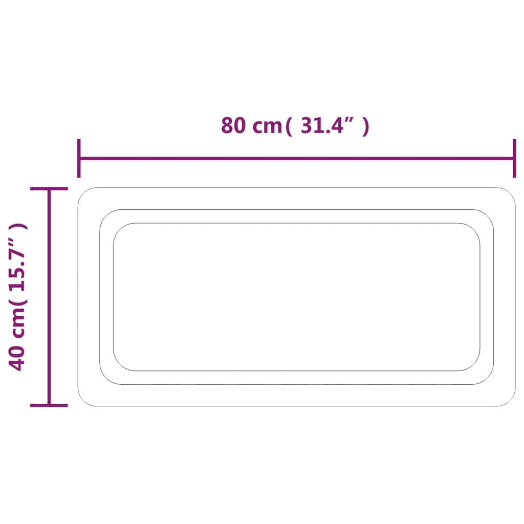 Vonios kambario LED veidrodis, 80x40cm | Stepinfit.lt