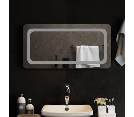 vidaXL Specchio da Bagno con Luci LED 80x40 cm