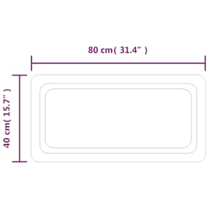 Koupelnové zrcadlo s LED osvětlením 80 x 40 cm - obrázek 5