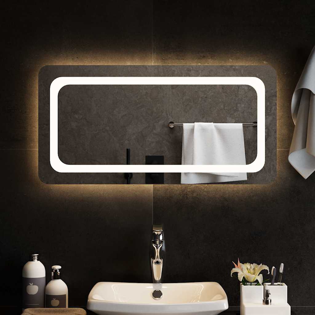 vidaXL Oglindă de baie cu LED, 80x40 cm