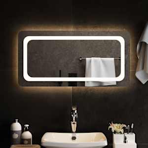 Koupelnové zrcadlo s LED osvětlením 80 x 40 cm - obrázek 1