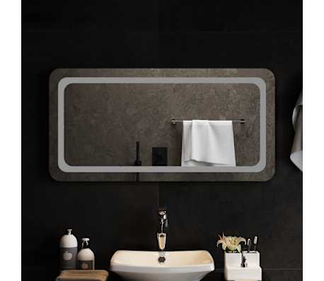 vidaXL Specchio da Bagno con Luci LED 100x50 cm